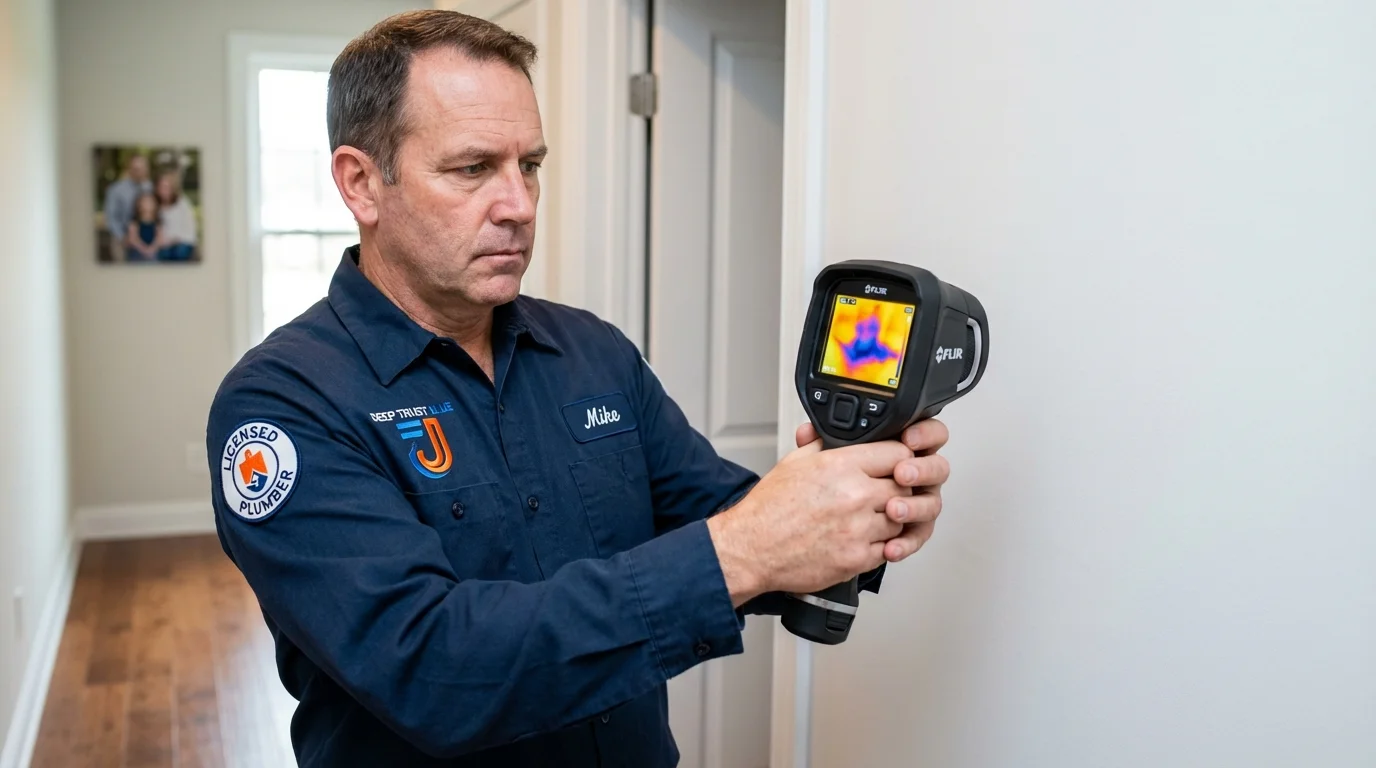 Thermal imaging leak detection by Johns Plumbing LLC in Roanoke Rapids